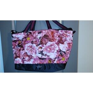 Victoria’s Secret Pink Quilted Floral Large Tote Weekend Bag